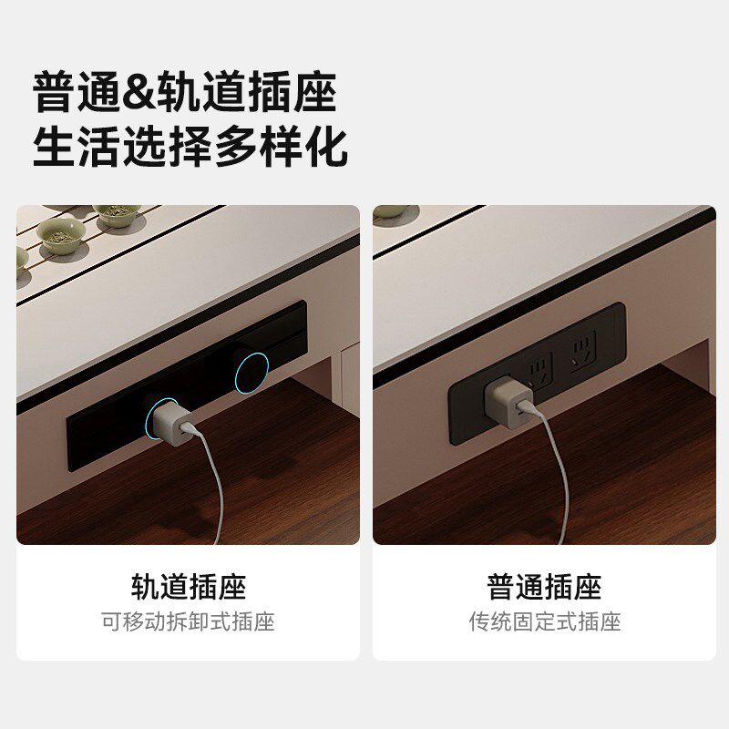 实木岛台餐桌一体小户型家用可伸缩吃饭桌现代简约折叠餐桌椅组合