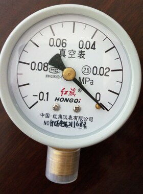 精选红旗牌真空压力表YZ60YZ100气压表水压表负压表-0.1-0MPA 0.1