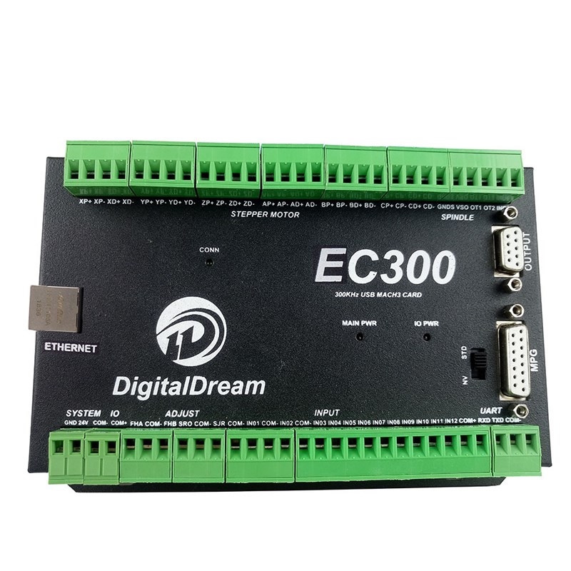 MACH3 EC300 3/4/5/6轴 数控运动控制卡 雕刻机控制器 网口通讯卡