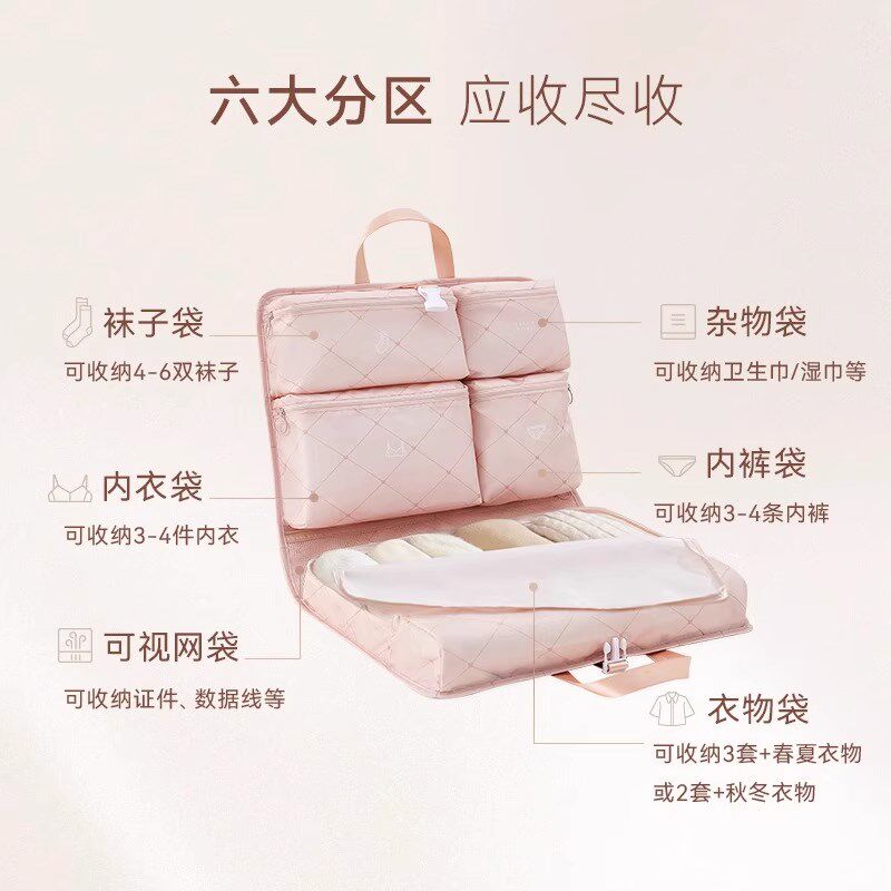 旅行收纳袋出差便携式行李箱七合一内衣内裤贴身衣物整理包分装