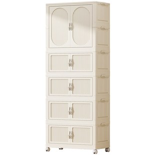 精选宝宝免安装折叠简易衣柜儿童衣物收纳柜婴儿小衣橱塑料家用储