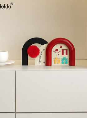 精选Mandelda平安喜乐家居饰品乔迁之喜客厅电视柜高级感玄关装饰