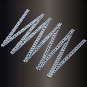 1米10折塑料折尺 折叠尺 量具尺 测量工具 木工尺  1米尺