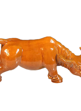 精选陶瓷水牛摆件小号大号招财黄色黑色耕牛补缺角摆设风水家居装