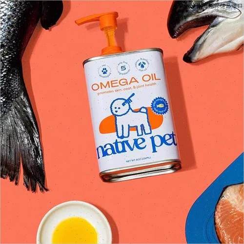 美国nativepet猫狗深海鱼油omega3 6 9兽医配制美毛护肤保护心Sm