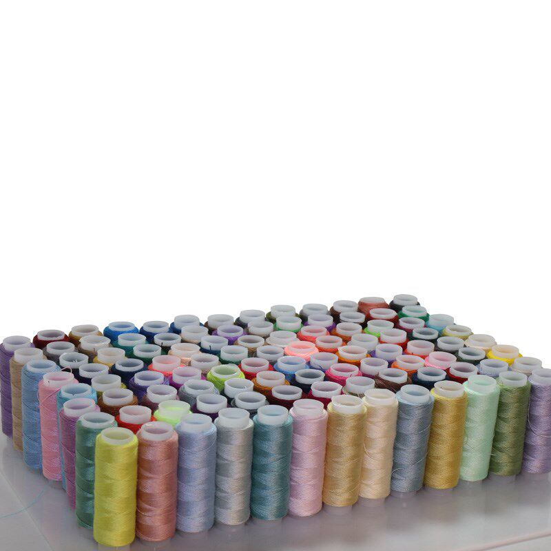 包邮/402多彩色黑白缝纫线可选家用补衣裤实用手工小卷针线盒套装