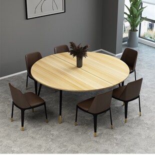 折叠桌圆台面 经济简约型圆桌面 圆形圆桌白色轻奢简单经济型餐桌