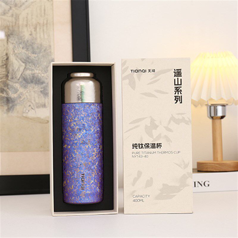 天沏高端纯钛保温杯杯盖可当茶杯双层真空内外纯钛彩色闷茶杯保冷