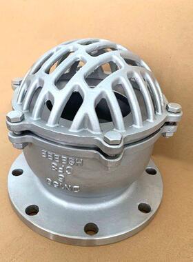 304不锈钢丝扣法兰底阀H12W-6PPN10水泵吸水止回阀升降式底阀H42W