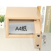 精选小型防火箱老人收纳盒带钥匙锁家用证件箱私房钱保险箱迷你保