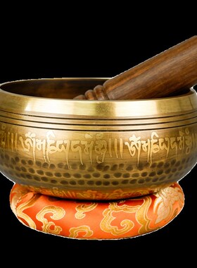 音钵尼泊尔手工钵音碗瑜伽冥想满月颂钵梵音钵静心钵铜磬法器铜钵
