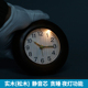 TQJ实木床头座钟学生用静音桌面台钟时尚 台面时钟夜灯贪睡小闹钟