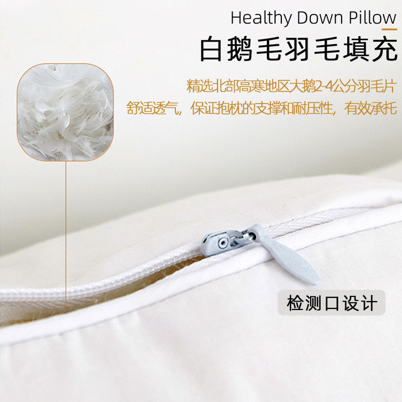 鹅毛羽绒抱枕芯内胆45x45 50方形羽毛靠枕芯酒店沙发腰靠背靠垫芯