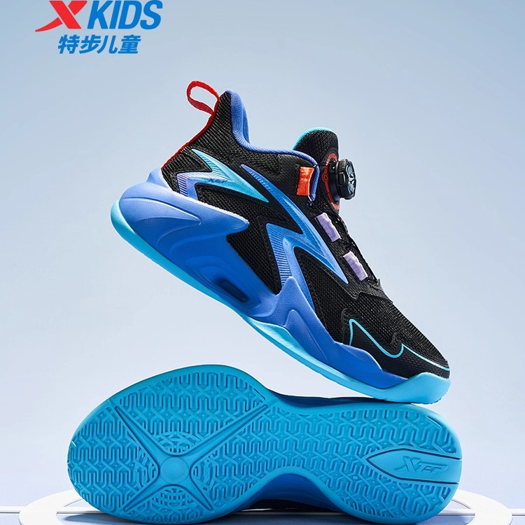 特步童鞋儿童篮球鞋中大童战靴2025夏季新款小学生鞋子男童运动鞋