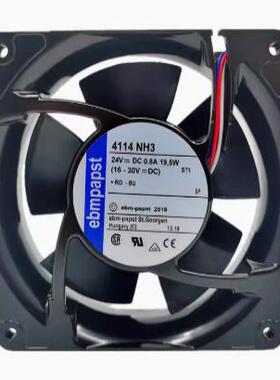 德国原装 4114NH3 12038 24V变频器滚珠散热风扇设备风机