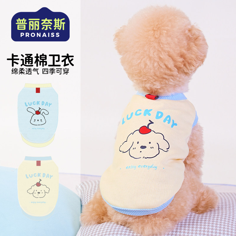 宠物卫衣秋冬狗狗猫咪套头衫休闲风马尔济斯雪纳瑞衣服拼色可爱