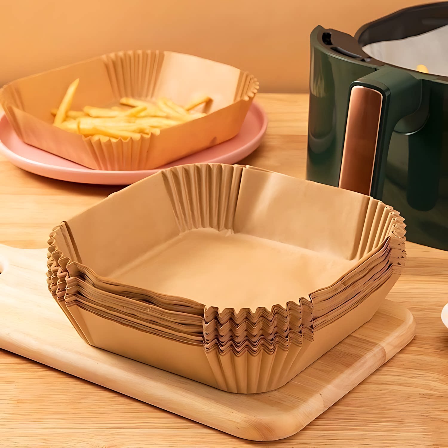 空气炸锅专用纸家用烘焙的吸油垫纸硅油烤盘锅子油纸烤箱食物纸碗