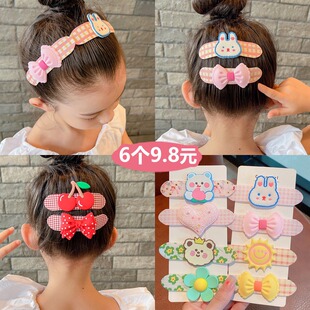 卡通刘海贴儿童碎发整理神器宝宝不伤发魔术贴发卡女童后脑勺发饰