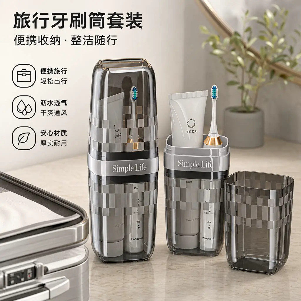 旅行便携三合一洗漱杯套装