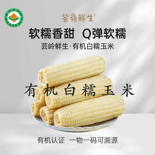 芸岭鲜生有机白糯玉米10根/箱