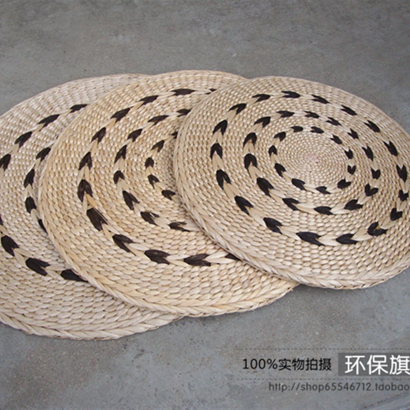 蒲草垫禅修垫藤编榻榻米飘窗坐垫 草编打坐垫拜佛垫地垫圆形蒲团