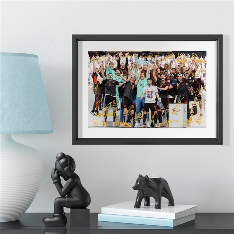 2023年慕尼黑冠军全家福实木装饰相框照片墙桌摆挂框摆件酒吧壁画图片