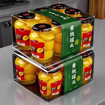 510g水果罐头黄桃罐头水果黄桃罐多汁果肉饱4瓶黄桃罐头年货送礼
