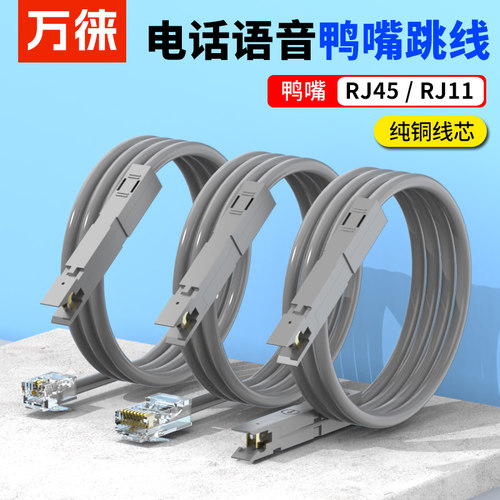 2芯鸭嘴跳线RJ11-RJ45
