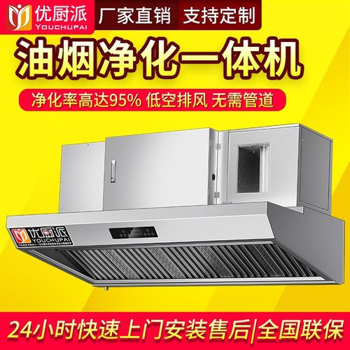 油烟净化器一体机饭店厨房大吸力低空排放净化餐饮抽油烟机
