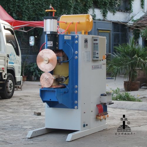 鲁班横向滚焊机冷板不锈钢板容器横向缝焊机电阻气动滚焊机