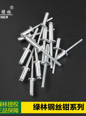 绿林铝合金拉铆钉4mm6mm抽芯铆钉汽车装璜长圆头锚钉卯钉规格齐全