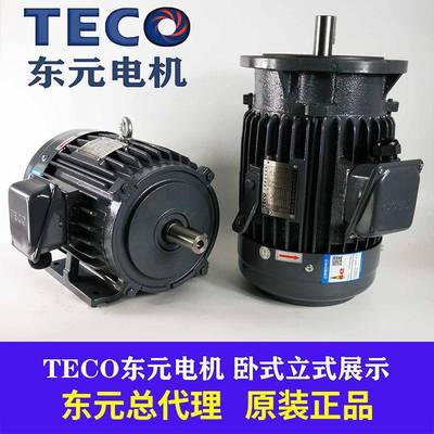 TECO电机2.2W3.7W5.5W7.5W卧式AEEF/TEGH制动刹车马达