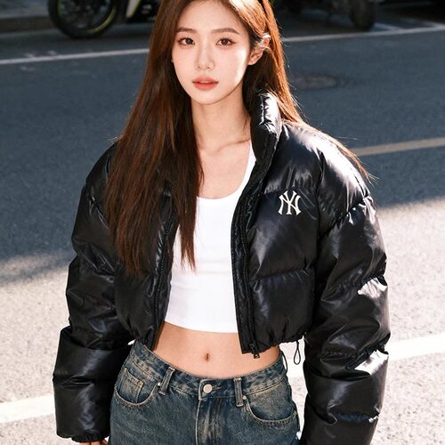 MLB正品羽绒服女装2025季新款运动服立领外套夹克休闲3FDJB0556