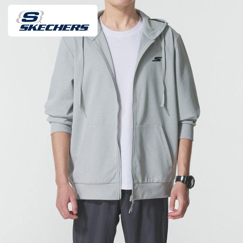 斯凯奇男装女装春夏新款运动服情侣连帽夹克休闲户外出行针织外套