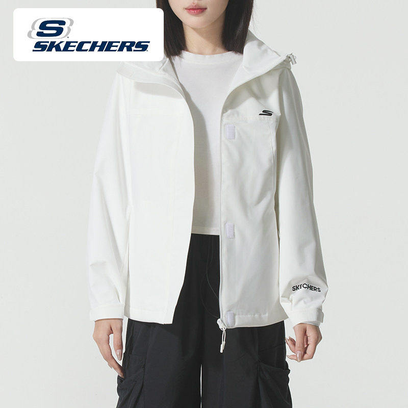 斯凯奇女装2025春夏新款运动服户外休闲服舒适透气外套梭织夹克