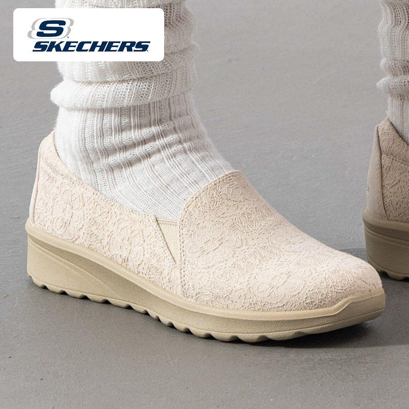 斯凯奇官方女鞋春夏款网布透气一脚穿健步鞋休闲鞋运动鞋浅口单鞋