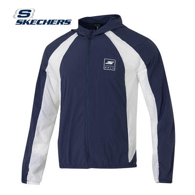 斯凯奇（Skechers）2025春夏新款男女同款皮肤衣梭织外套运动夹克