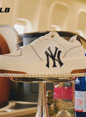 MLB官方正品学长鞋男鞋女鞋25新款运动鞋NY标低帮板鞋厚底休闲鞋