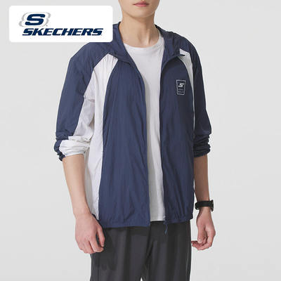 斯凯奇（Skechers）2025春夏新款男女同款皮肤衣梭织外套运动夹克