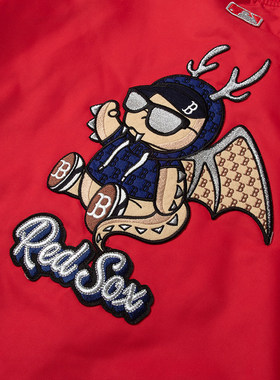 MLB官方棒球服情侣冬季新款时尚舒适休闲运动服针织开衫3AJPQ0141