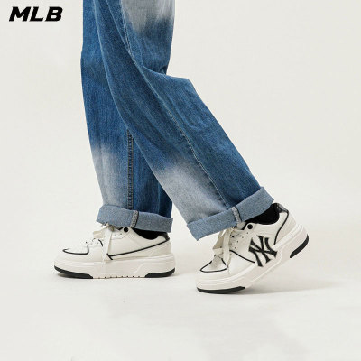 MLB官方正品学长鞋男鞋女鞋25冬季新款厚底板鞋复古休闲鞋运动鞋