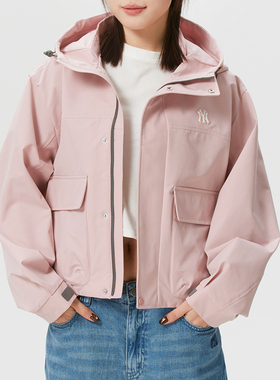 MLB女子梭织连帽夹克运动服新款防风户外旅游休闲外套3FWJB0161