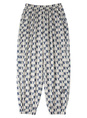 MLB正品裤子男裤女裤老花系列时尚运动裤情侣款休闲长裤3AWPM0134