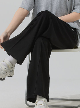 MLB官方女裤子2025冬季新款针织长裤宽松运动裤直筒裤3FPTB1153