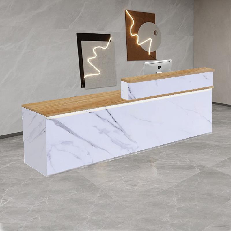 需定制吧台收银台现代简约办公家具商场大小型前台接待台服务台