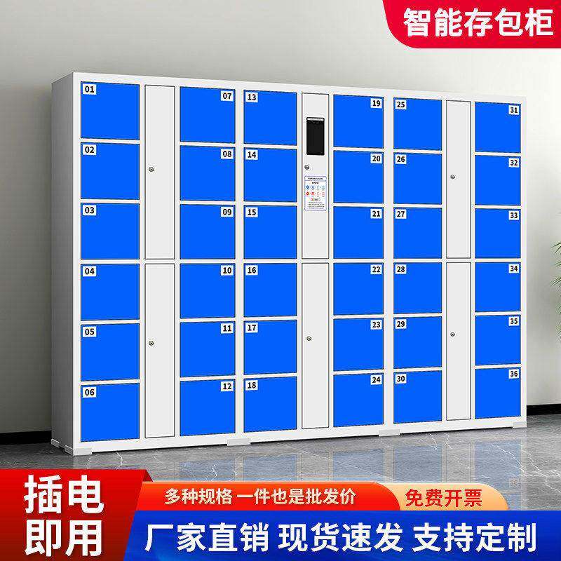 电子存包柜商场超市行李寄存指纹刷卡人脸识别微信扫码智能储物柜