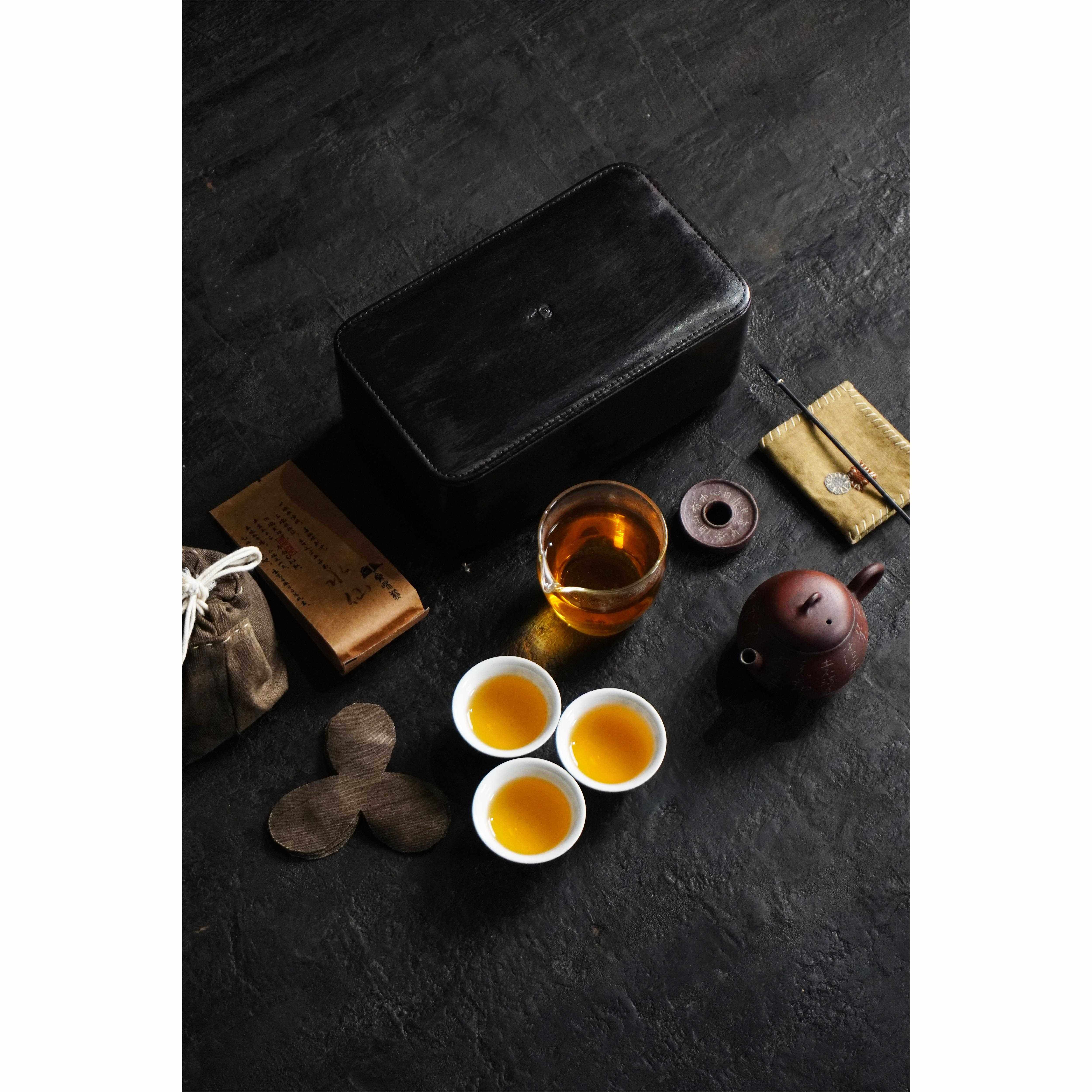 鱼和熊陶瓷茶壶套装户外旅行福利套装家用客厅办公室会客送礼佳品