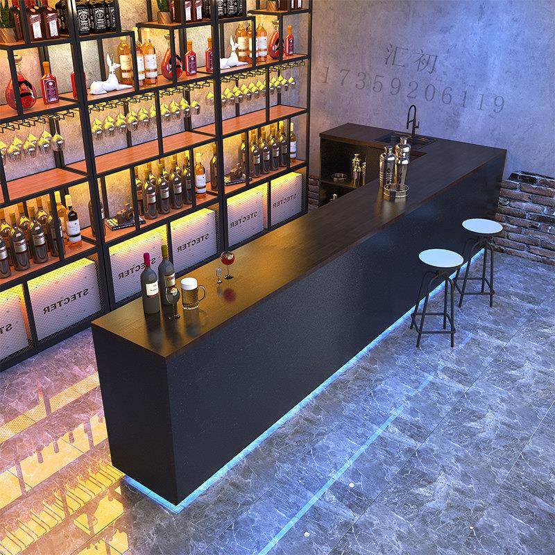 需定制收银台酒吧吧台清吧酒馆铁艺调酒工业风美式餐厅酒柜烧烤店