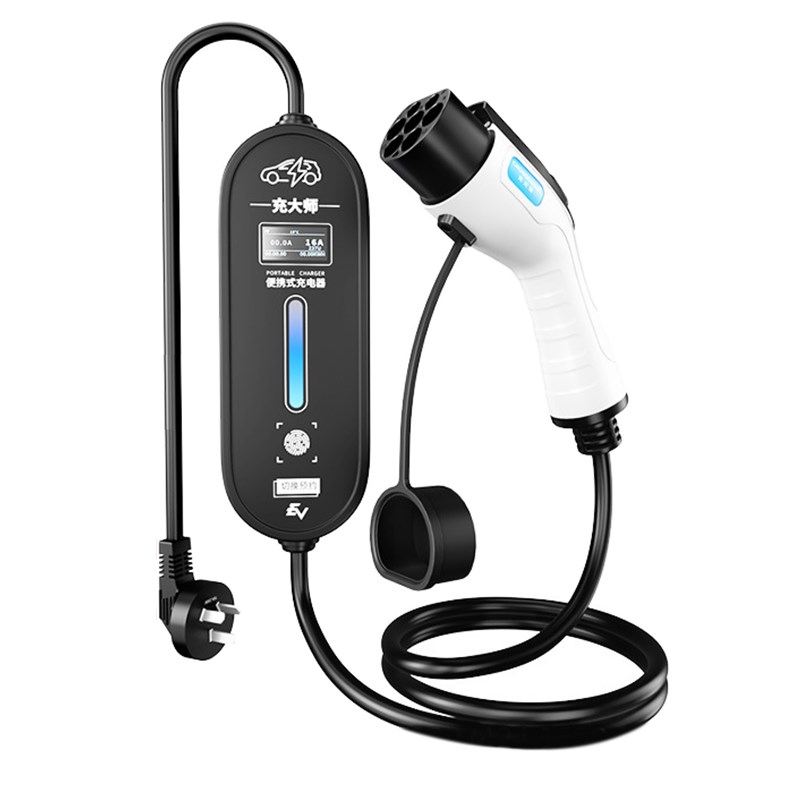 32A充电枪桩免接地7kw随车充国标便携式家用交流16A新能源汽车用
