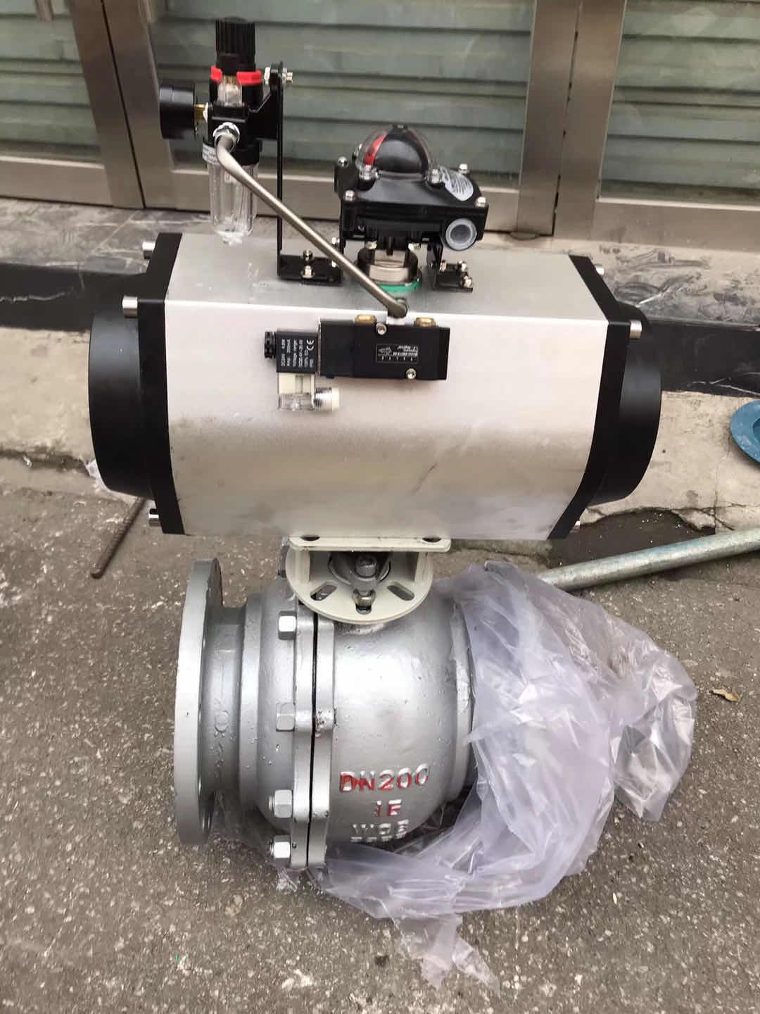 气动不锈钢法兰球阀Q641F-16P高温蒸汽铸钢切断阀DN50 80 100 150